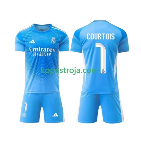 Billiga Fotbollströjor Real Madrid Thibaut Courtois 1 Målvakt Barn Hemma tröja 2025/26 Kortärmad